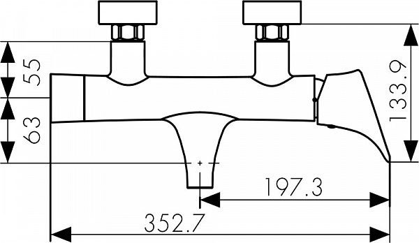 Смеситель Kaiser Calla 71022 для ванны с душем фото 2