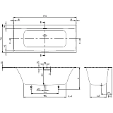 Квариловая ванна Villeroy&Boch Subway 3.0 170x75 см UBQ170SBW2DV-01 фото 6