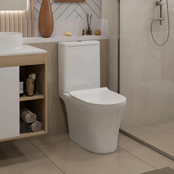 Унитаз-компакт Watersense Belinda Pro W00119 напольный безободковый с микролифтом фото 2