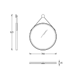 Зеркало Kerama Marazzi Geometrica 70x70 CO.mi.P.70\BLK с подсветкой черное фото 2