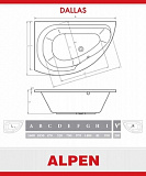 Экран для ванны Alpen Dallas 160 см APN016 фото 4