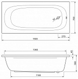 Акриловая ванна Cezares 150x70 PIAVE-150-70-42 фото 3