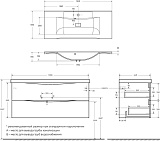 Тумба с раковиной BelBagno Marino 110 подвесная фото 12