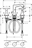 Смеситель Hansgrohe Metropol Classic 31306000 для раковины с донным клапаном фото 2