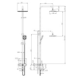 Душевая стойка Lemark Prizma LM3962C со смесителем фото 2