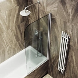 Шторка для ванны MaybahGlass 50x140 MGV-610-5 профиль хром стекло сатин фото 1