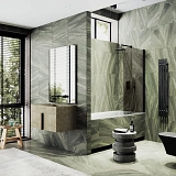 Шторка для ванны MaybahGlass 60x140 MGV-611-6 профиль черный стекло бронза фото 2