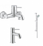 Комплект смесителей Grohe BauClassic 124404 (3 в 1) фото 1