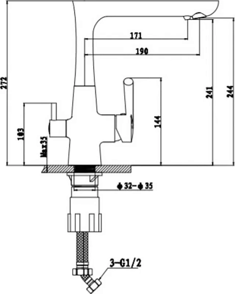 Смеситель для кухонной мойки EWIGSTEIN 32235159 антрацит фото 2