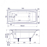 Ванна чугунная Delice Repos 150x70 DLR220507R-AS с ручками и антискользящим покрытием фото 2