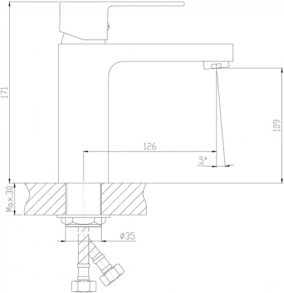 Смеситель Decoroom DR36 DR36011 для раковины фото 2