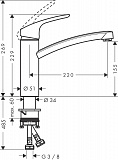 Смеситель Hansgrohe Focus M41 31806800 для кухонной мойки фото 2