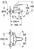 Смеситель Grohe Euroeco 32743000 для ванны с душем фото 3