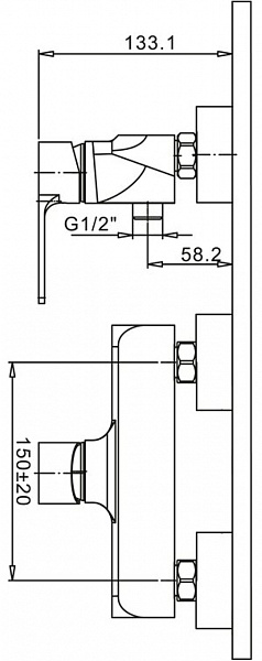 Смеситель BelBagno Fonda FON-ESDM-CRM для душа фото 2