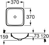 Раковина Roca Inspira square 37 см 32753R000 фото 2