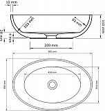 Раковина Acquabella On-Top Oval 58 см LAVABO_ON-TOP_OVAL_SLATE_NEGRO фото 4