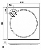 Поддон для душа Cezares Tray A 80 квадратный фото 2