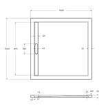 Душевой поддон Cezares 100x100 TRAY-AS-A-100-30-NERO из искусственного мрамора фото 3