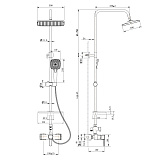 Душевая стойка Lemark Evitta LM0560C со смесителем фото 2