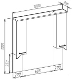 Зеркало-шкаф Bellezza Дрея 105 фото 3