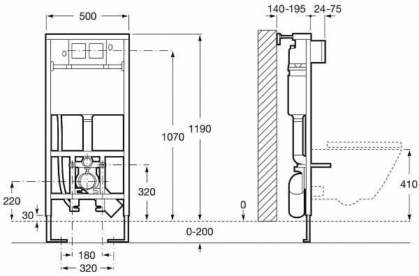 Инсталляция для унитаза Roca In-Wall 890090800 фото 2