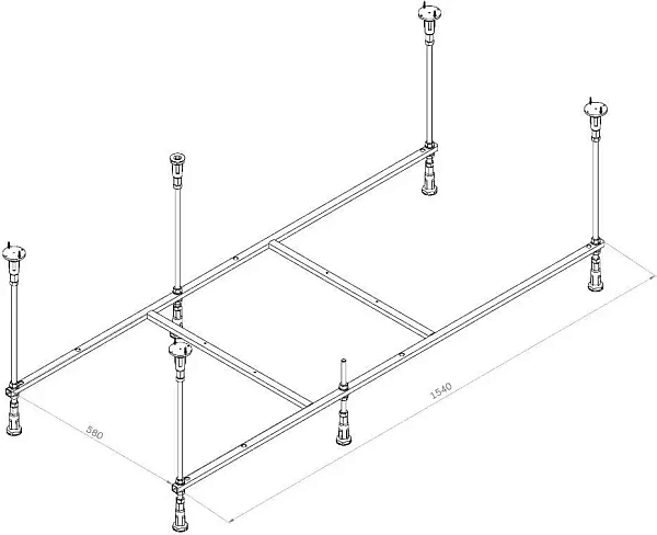 Каркас для ванн 160x70 AM.PM Func W84A-160-070W-R с монтажным набором фото 2