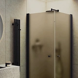 Душевой уголок MaybahGlass 90x90 MGY-1301-6 профиль черный стекло бронза фото 2