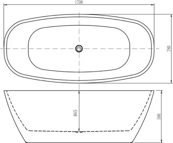 Акриловая ванна Aquatek Тера 170x80 AQ-128778WT с ножками и сливом-переливом фото 3