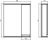 Зеркало-шкаф ASB-Mebel Марко 60x74 10716 с подсветкой правое фото 5