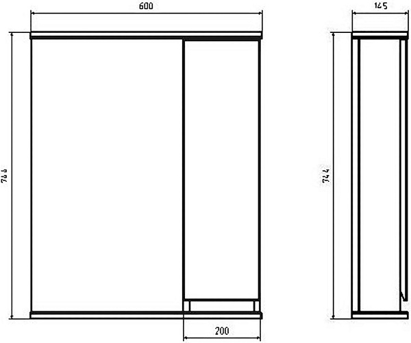 Зеркало-шкаф ASB-Mebel Марко 60x74 10716 с подсветкой правое фото 5