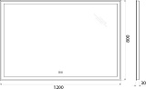 Зеркало BelBagno 120x80 SPC-GRT-1200-800-LED-TCH-WARM с подсветкой фото 9