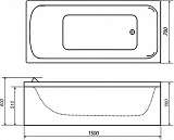 Акриловая ванна Triton Стандарт 150x70 Н0000099328 фото 4
