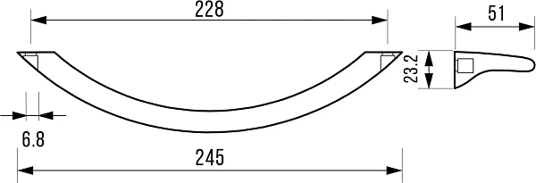 Ручки для ванны Vinsent Veron VH0015CH хром дугообразные фото 2