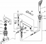 Смеситель Kludi Ameo 414470575 на борт ванны фото 5