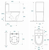 Унитаз-компакт Paomo Belinda Pro Vortex PO-40811 напольный безободковый с микролифтом фото 9