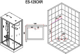 Душевая кабина Esbano Elegancia ESKB129CKR фото 6