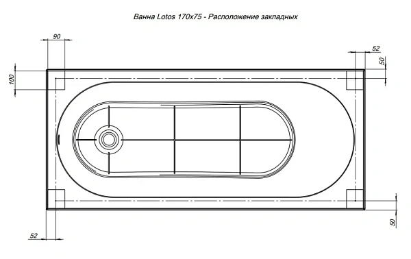 Акриловая ванна Aquanet Lotos 00311882 169.8x75.2 с каркасом фото 9