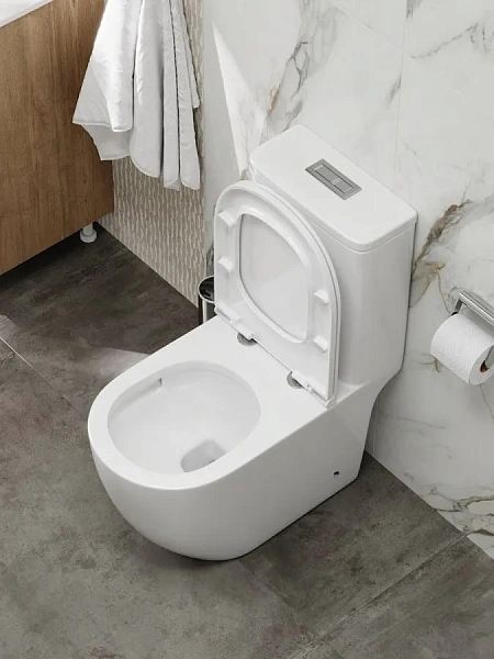 Унитаз-компакт Watersense Milana Vortex W00746 напольный безободковый с микролифтом фото 11