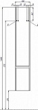 Шкаф-пенал Акватон Капри 30x163 см бежевый 1A230503KPDAL левый фото 3