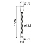 Душевой шланг CEZARES CZR-U-FMDC-150-03/24 фото 2