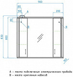 Мебель для ванной Style Line Эко Стандарт №26 90 напольная с зеркалом-шкафом Панда фото 9