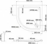 Поддон для душа Wasserkraft Isen 26T01 90x90 см фото 4