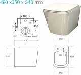 Унитаз Paomo Eva Vortex PO-40303 подвесной безободковый с микролифтом фото 14