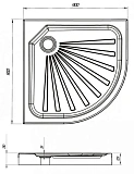 Душевой поддон Poseidon Modern 90x90 01мод9090 полукруглый фото 5