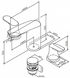 Смеситель Am.Pm Like F8008000 для раковины с донным клапаном фото 7