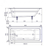 Ванна чугунная Delice Parallel 180x80 DLR220506R-AS с ручками и антискользящим покрытием фото 2