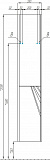 Шкаф-пенал Акватон Сакура 33x176 см белый / светлое дерево 1A219903SKW8R правый фото 5