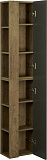 Шкаф-пенал Акватон Терра 35x85 см серый / тёмное дерево 1A247503TEKA0 правый фото 3