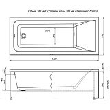 Акриловая ванна Aquanet Bright 00216660 175x75 с каркасом фото 6