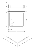 Душевой поддон Aquatek 80x80 DPA-0000001 квадратный фото 5
